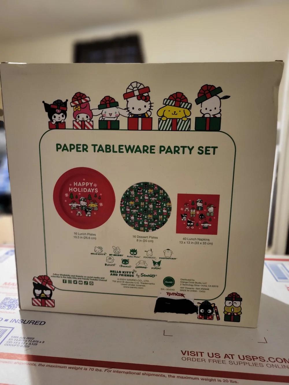 Hello Kitty Paper Tableware Party Set 16 Lunch& Dessertplates 40 Napkins - Picture 2 of 6